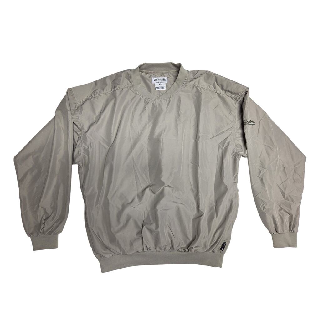 Vintage Columbia Sportswear Tan Beige Windbreaker Jacket Men Size XL RN 69724